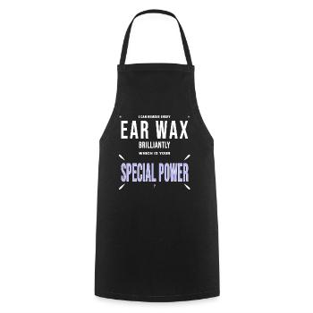 Ear Doctor Ears Earwax Gift Funny - Cooking Apron - black - Front - AI Model Male 185 dark (185cm)