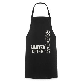 18th Birthday 2006 Year of Birth - Cooking Apron - black - Front - AI Model Male 185 dark (185cm)