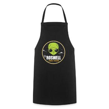 Alien, OVNI, UAP, Espace, Objet volant de l’espace - Tablier de cuisine - noir - Devant - AI Model Male 185 dark (185cm)