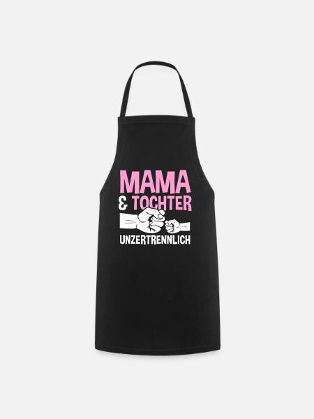 Mutter Muttertag Mama und Tochter - Kochschürze - Schwarz