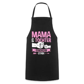 Mutter Muttertag Mama und Tochter - Kochschürze - Schwarz - Vorne - AI Model Male 185 dark (185cm)