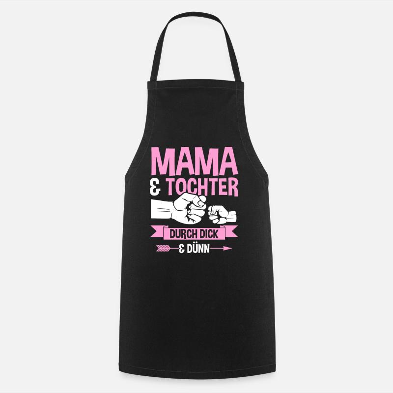 Mutter Muttertag Mama und Tochter - Kochschürze - Schwarz