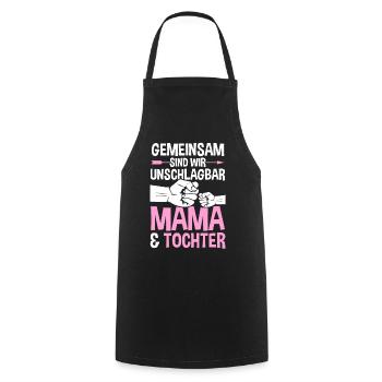 Mutter Muttertag Mama und Tochter - Kochschürze - Schwarz - Vorne - AI Model Male 185 dark (185cm)