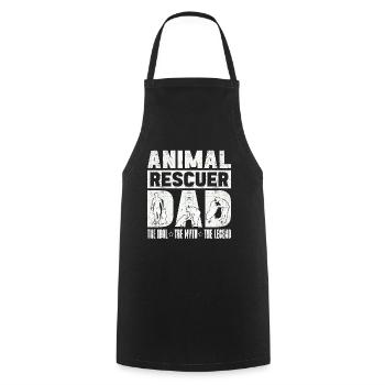 Animal Rescuer Dad The Idol The Animal Rescue - Cooking Apron - black - Front - AI Model Male 185 dark (185cm)