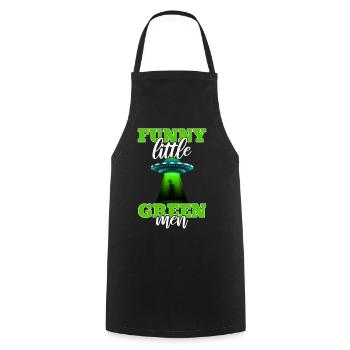 Alien, OVNI, UAP, Espace, Objet volant de l’espace - Tablier de cuisine - noir - Devant - AI Model Male 185 dark (185cm)