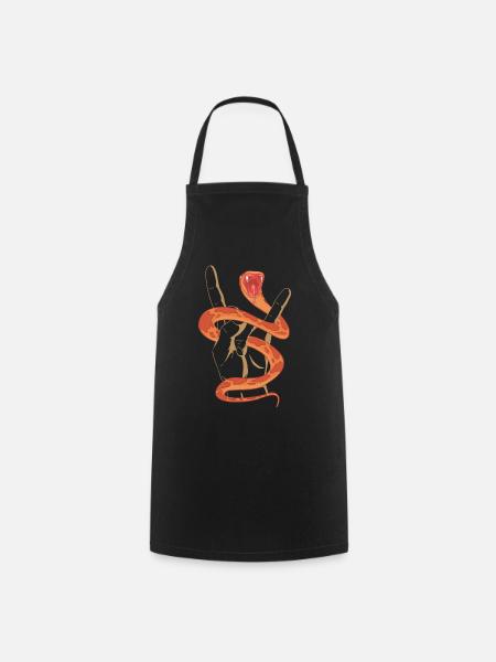 Snake - Cooking Apron - black