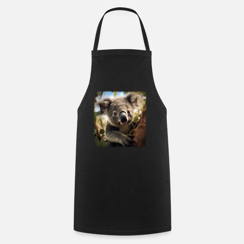 Koalas Koala réaliste - Tablier de cuisine - noir