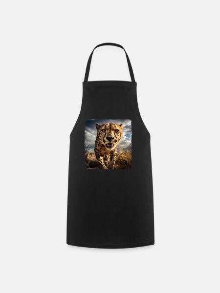 Cheetah realistic Cheetah - Cooking Apron - black