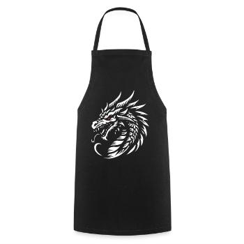 Dragonemblem - Kochschürze - Schwarz - Vorne - AI Model Male 185 dark (185cm)
