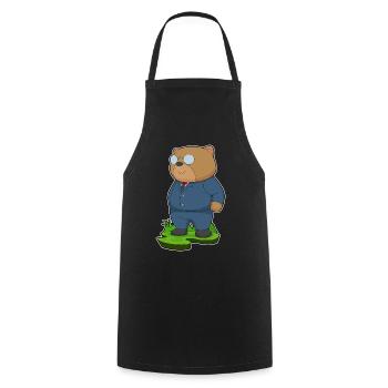 Ours marié costume mariage - Tablier de cuisine - noir - Devant - AI Model Male 185 dark (185cm)