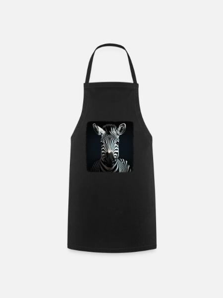 Zebras realistic Zebra - Kochschürze - Schwarz