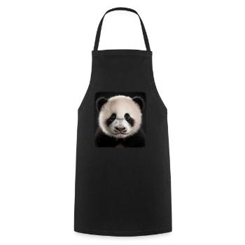 Panda's realistic panda - Cooking Apron - black - Front - AI Model Male 185 dark (185cm)