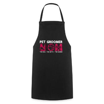 Pet Groomer Mom The Idol The Myth The Fur Artist - Cooking Apron - black - Front - AI Model Male 185 dark (185cm)