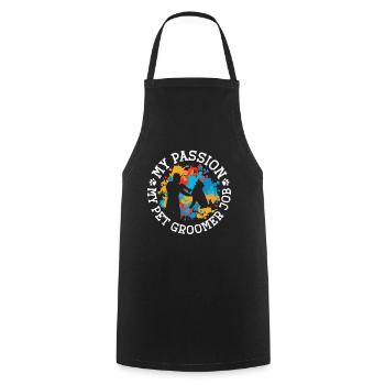 Pet Groomer My Passion My Pet Groomer Animal Salon - Cooking Apron - black - Front - AI Model Male 185 dark (185cm)