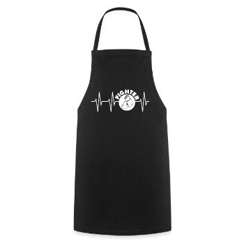 Heartbeat Icon Martial Arts Pulse Fighter icon - Cooking Apron - black - Front - AI Model Male 185 dark (185cm)