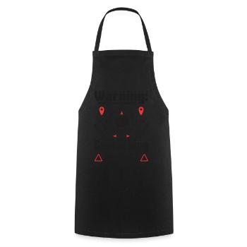 May spontaneously break into geocaching mode. - Cooking Apron - black - Front - AI Model Male 185 dark (185cm)