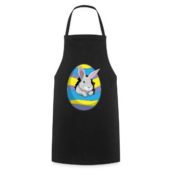 Hase Ostern Osterei - Kochschürze - Schwarz - Vorne - AI Model Male 185 dark (185cm)