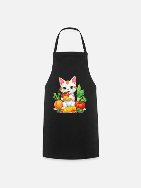 Bio Katze - Kochschürze - Schwarz