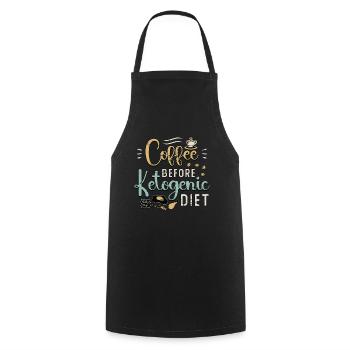 Ketogenic Diet Lover Coffee Ketosis Coffee Lover - Kochschürze - Schwarz - Vorne - AI Model Male 185 dark (185cm)