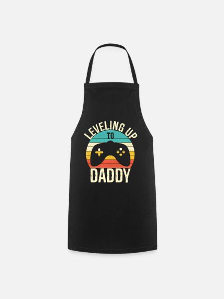 Leveling up to daddy - Tablier de cuisine - noir