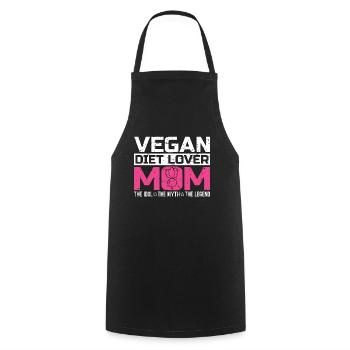 Vegan Diet Lover Mom The Idol The Myth Vegetarian - Cooking Apron - black - Front - AI Model Male 185 dark (185cm)