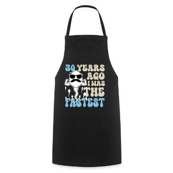 30 years ago, I used to be the fastest. - Cooking Apron - black - Front - AI Model Male 185 dark (185cm)