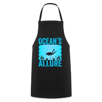Scuba Diving, Scuba Diving, Holiday Sea Diver - Cooking Apron - black - Front - AI Model Male 185 dark (185cm)