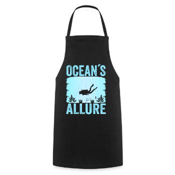 Scuba Diving, Scuba Diving, Holiday Sea Diver - Cooking Apron - black - Front - AI Model Male 185 dark (185cm)