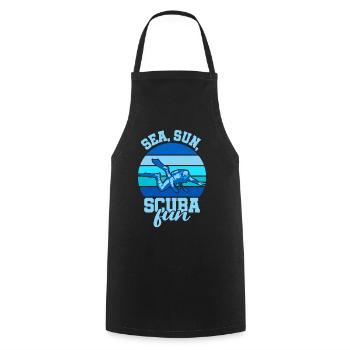 Scuba Diving, Scuba Diving, Holiday Sea Diver - Cooking Apron - black - Front - AI Model Male 185 dark (185cm)