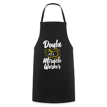 Doula accoucheuse Doula A.K.A. - Tablier de cuisine - noir - Devant - AI Model Male 185 dark (185cm)