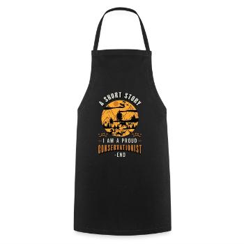 Conservationist A Short Story I Am A Nature Lover - Cooking Apron - black - Front - AI Model Male 185 dark (185cm)