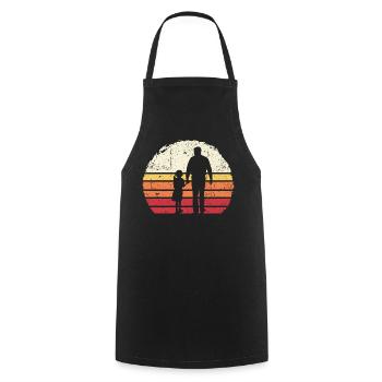 Sunset Walk Silhouette - Cooking Apron - black - Front - AI Model Male 185 dark (185cm)