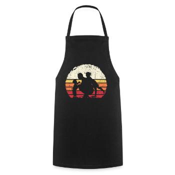Sunset Trio Silhouette - Cooking Apron - black - Front - AI Model Male 185 dark (185cm)
