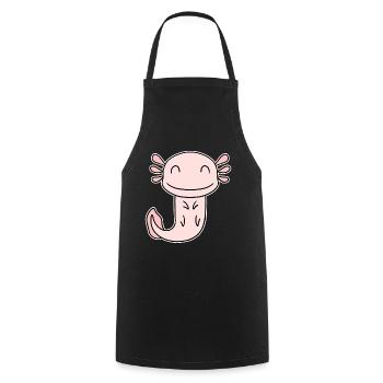 Axolotl Motiv Kinder Niedlich - Kochschürze - Schwarz - Vorne - AI Model Male 185 dark (185cm)
