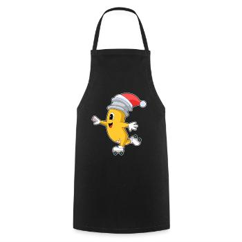 Patins à roulettes de Noël Pencil - Tablier de cuisine - noir - Devant - AI Model Male 185 dark (185cm)