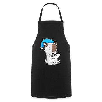 Bull Terrier Sleeping Fatigue Dog Dog Breed - Cooking Apron - black - Front - AI Model Male 185 dark (185cm)