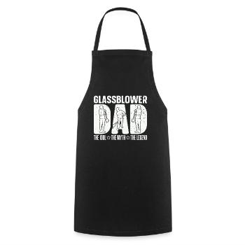 Souffleur de verre Papa L’idole Le mythe Le verrier - Tablier de cuisine - noir - Devant - AI Model Male 185 dark (185cm)