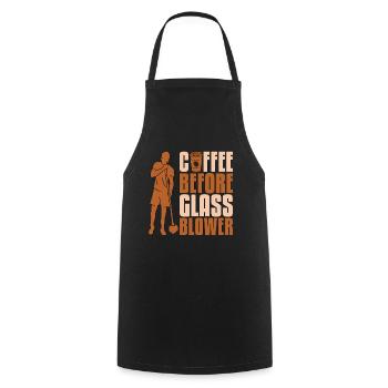 Glassblower Coffee Before Lampwork Coffee Lover - Cooking Apron - black - Front - AI Model Male 185 dark (185cm)