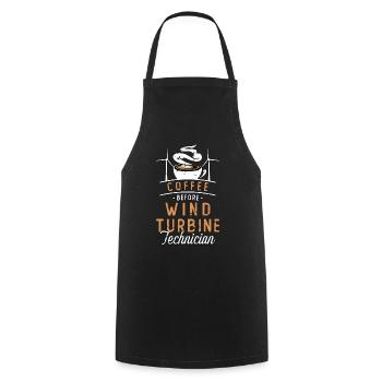 Wind Turbine Tech Coffee Windmill Coffee Lover - Kochschürze - Schwarz - Vorne - AI Model Male 185 dark (185cm)