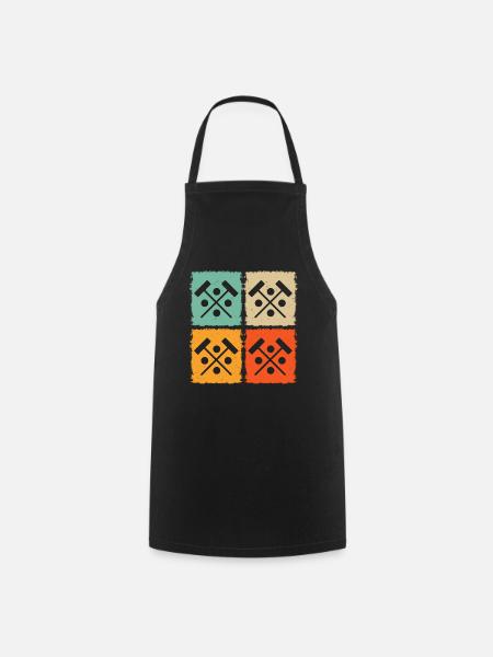 Croquet Mallet Croquet Ball Croquet Player - Cooking Apron - black