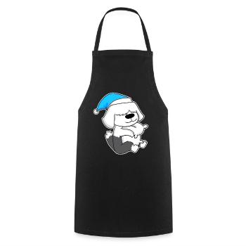 Sleeping, Tiredness, Dog - Cooking Apron - black - Front - AI Model Male 185 dark (185cm)