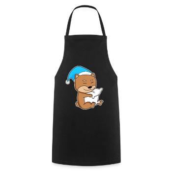 Shiba Inu Schlafen Müdigkeit Hund - Kochschürze - Schwarz - Vorne - AI Model Male 185 dark (185cm)