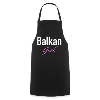 Balkan Girl Shirt, neuer Trend vom Balkan - Kochschürze - Schwarz - Vorne - AI Model Male 185 dark (185cm)