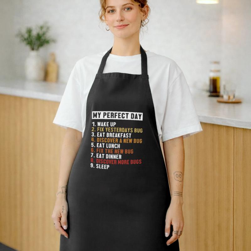 Fix Bugs Perfect Day Developer Coder Programmierer Kochschürze