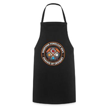 Joueur de croquet - Prévisions du week-end 100% de chances de C - Tablier de cuisine - noir - Devant - AI Model Male 185 dark (185cm)