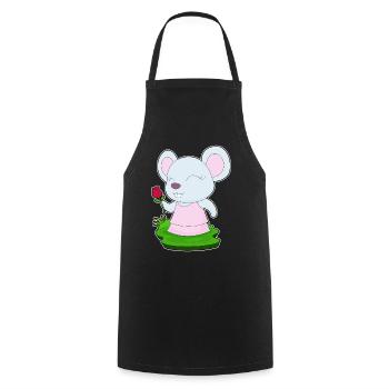 Mouse Rose - Tablier de cuisine - noir - Devant - AI Model Male 185 dark (185cm)