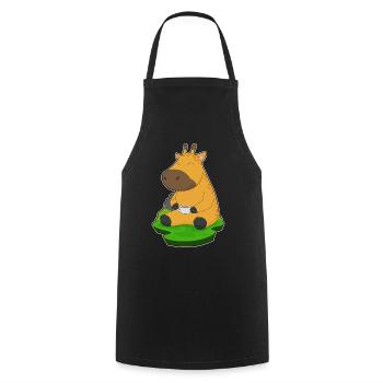 Giraffe Coffee Mug - Cooking Apron - black - Front - AI Model Male 185 dark (185cm)