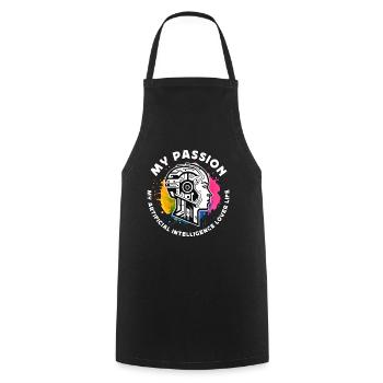 Intelligence artificielle Ma passion Mon programmeur - Tablier de cuisine - noir - Devant - AI Model Male 185 dark (185cm)