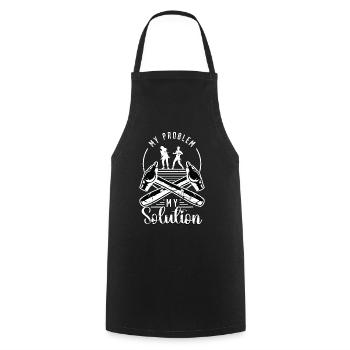 Sheet Metal Worker My Problem My Pictogram Mom Dad - Cooking Apron - black - Front - AI Model Male 185 dark (185cm)