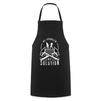Sheet Metal Worker My Problem My Pictogram Dad Mom - Cooking Apron - black - Front - AI Model Male 185 dark (185cm)